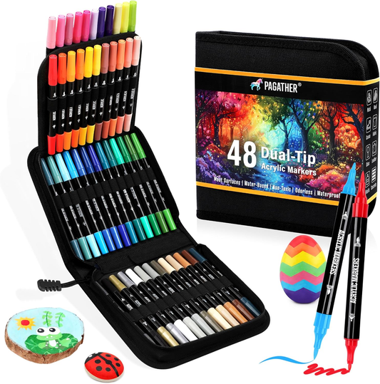 48Pc Acrylic Marker Set with Case