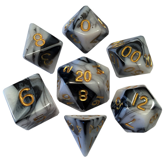 7-Die Set Marble: Marble/Gold