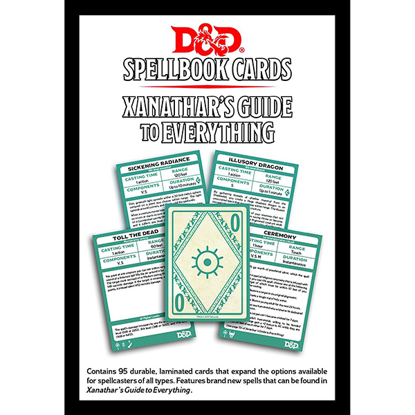 D&D, 5e: Spellbook Cards- Xanathar's Guide to Everything Deck
