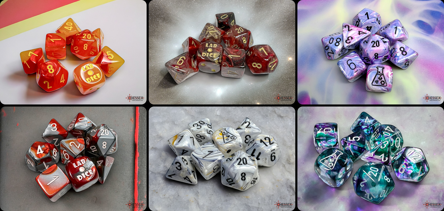 Lab Dice 8 Polyhedral Dice Set
