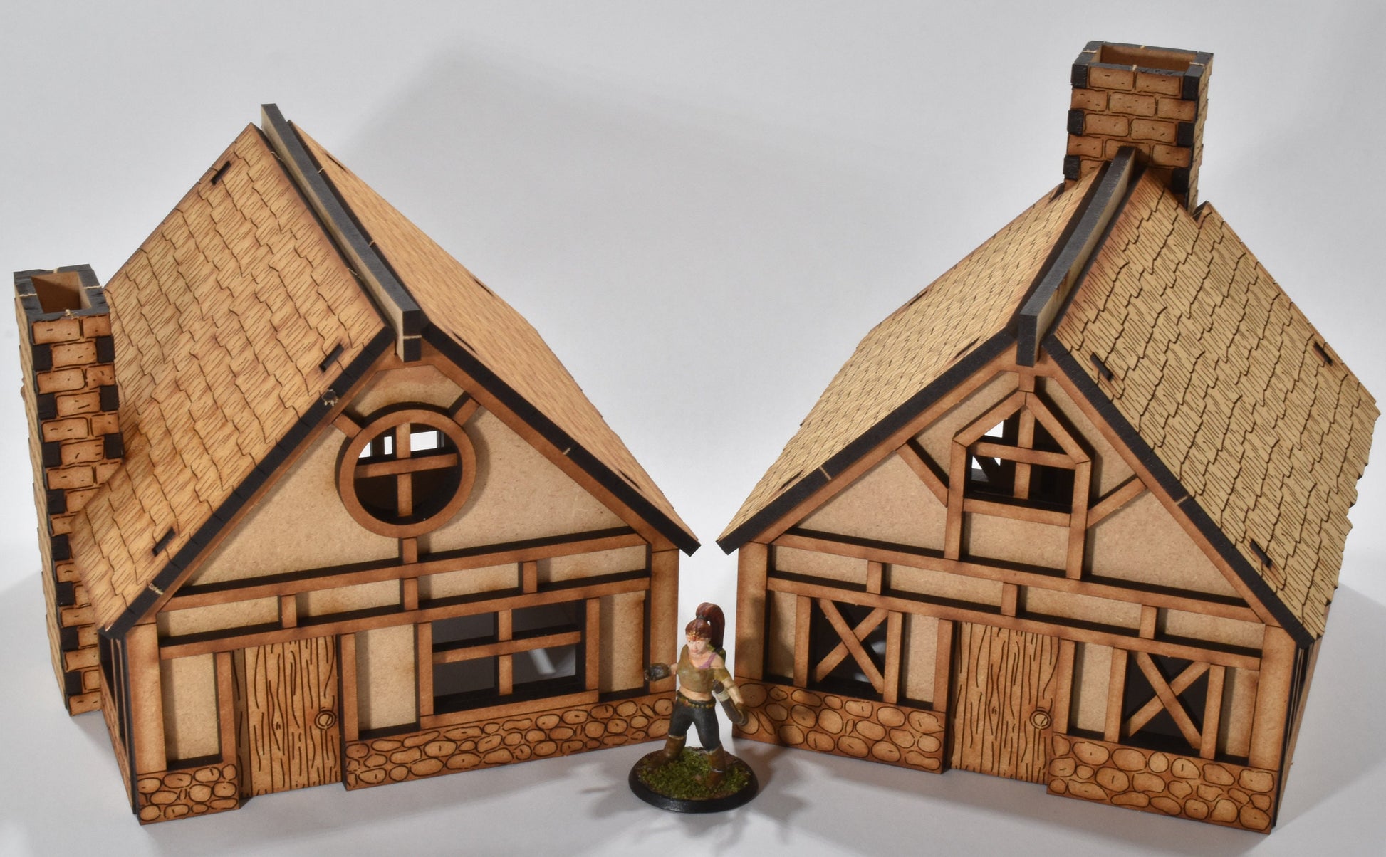 Medieval Village - Single-Story House - MDF Laser Cut 28mm Kits - CreatorpultGames - Role Playing Accessories