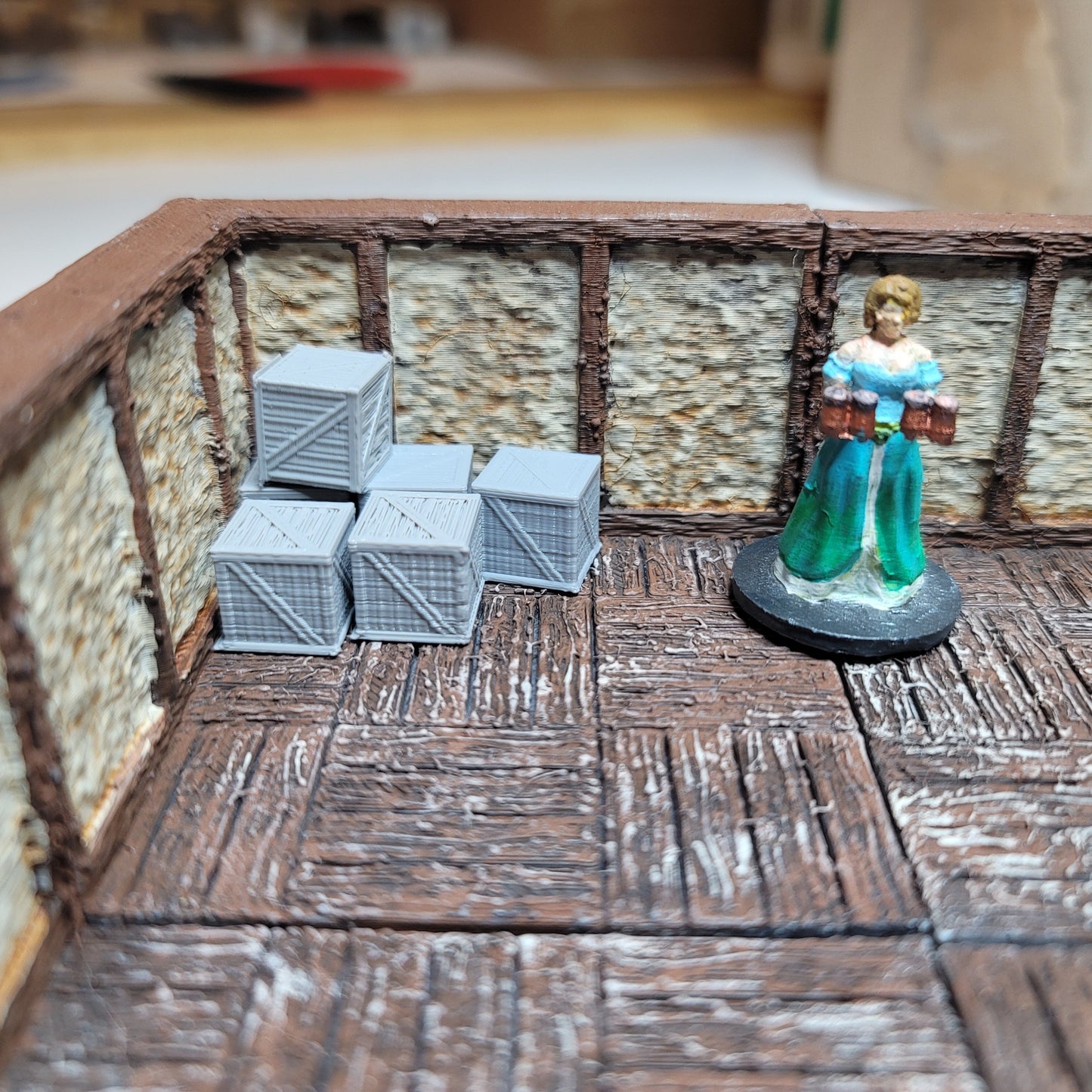 Small Wooden Storage Crates - 8k | RPG Scatter Terrain | 3D printed | 28mm | 32mm | Terrain Scatter - CreatorpultGames - Role Playing Miniatures