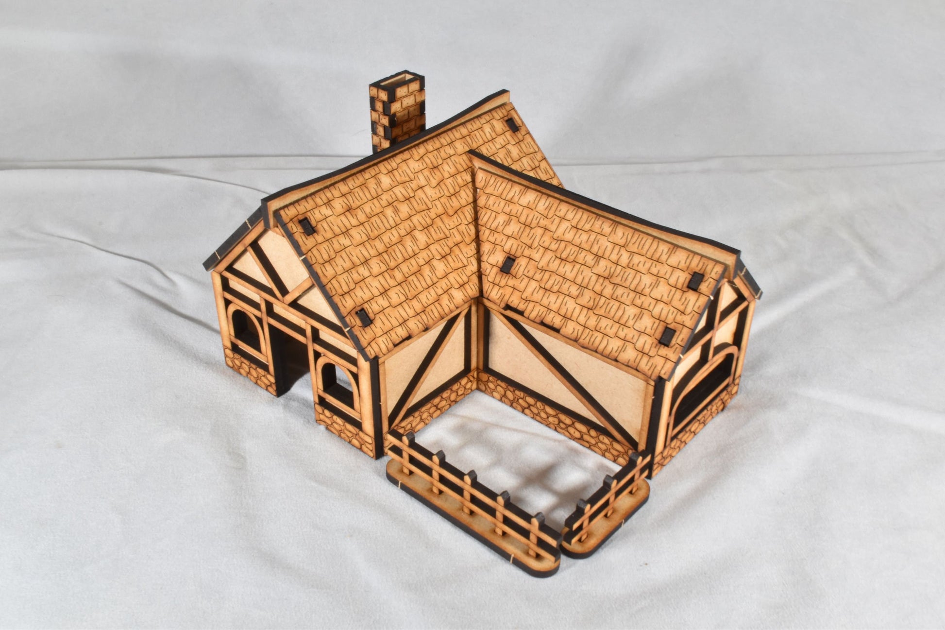 Medieval Village - Single-Story House - MDF Laser Cut 28mm Kits - CreatorpultGames - Role Playing Accessories