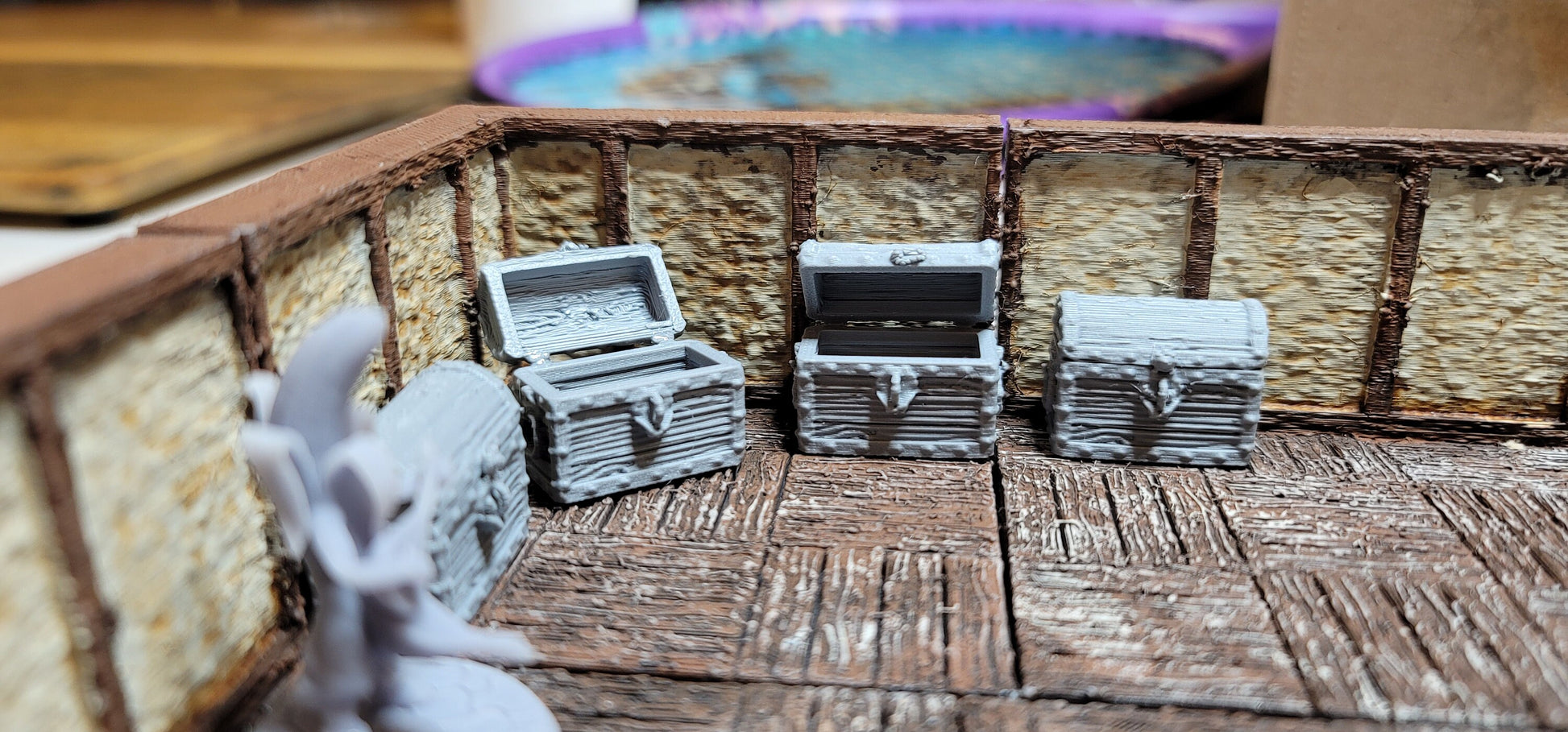NEW in 2023! - Fantasy Wooden Chests | 3D printed | RPG | Dungeons and Dragons | 28mm | 32mm | Terrain Scatter