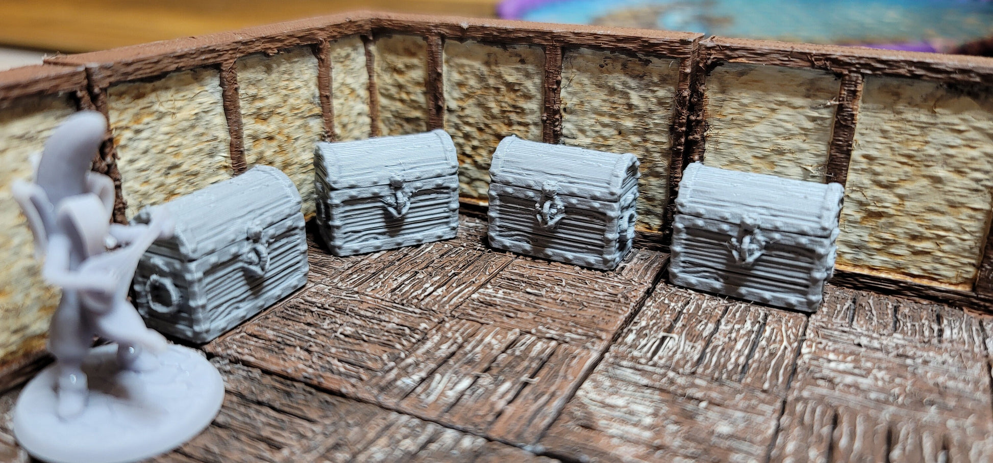 NEW in 2023! - Fantasy Wooden Chests | 3D printed | RPG | Dungeons and Dragons | 28mm | 32mm | Terrain Scatter