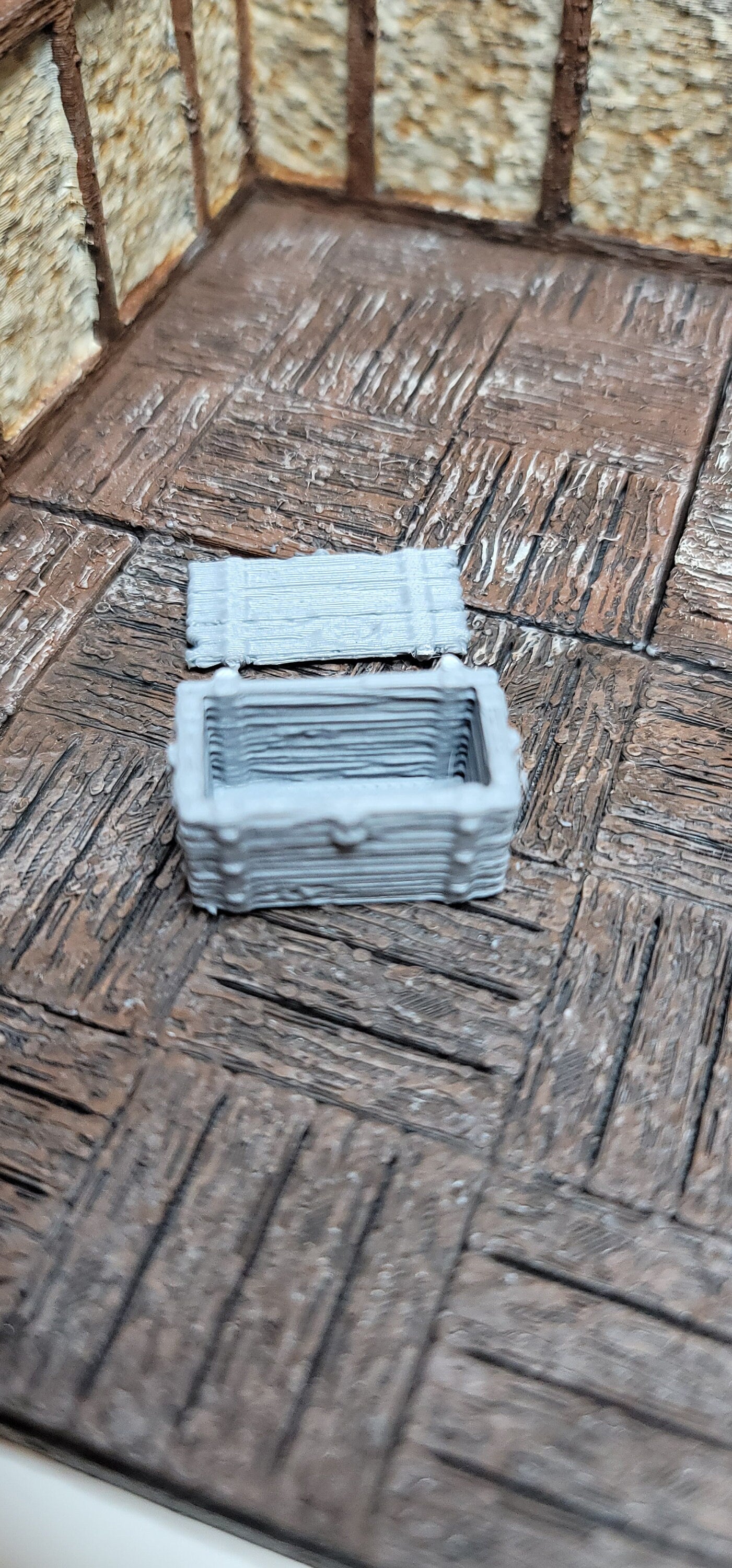 NEW 2023 DESIGN! Medium Wooden Boxes - Open/Closed - 6pk | 3D printed | RPG | Dungeons and Dragons | 28mm | 32mm | Terrain Scatter - CreatorpultGames - Role Playing Miniatures